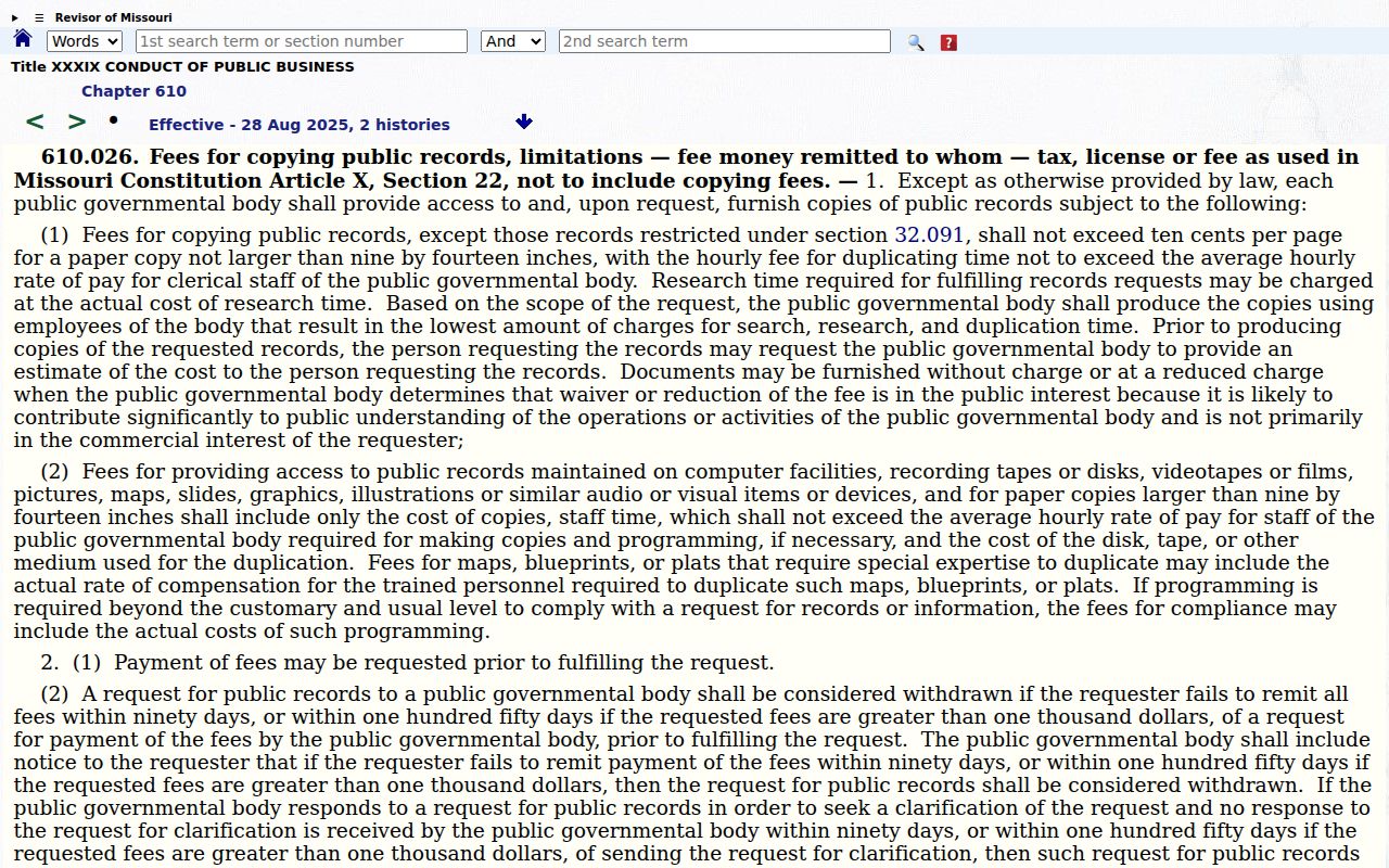 Dallas County civil docket copying and research cost provisions