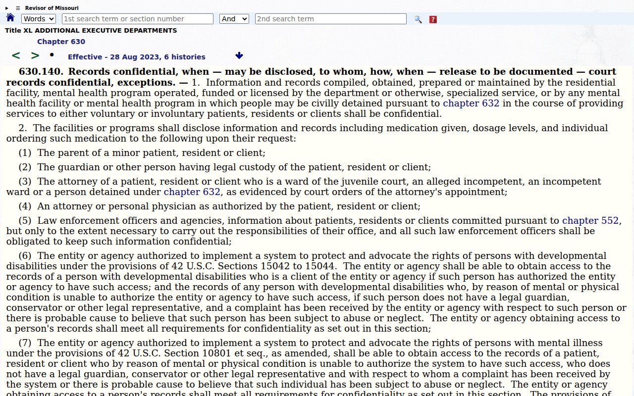 Dallas County criminal docket mental health record confidentiality limit